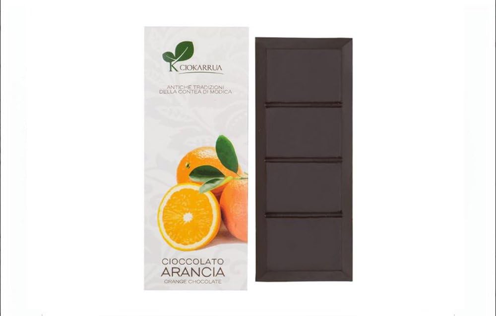 Orange Chocolate of Modica, 100 g, Italian Chocolate