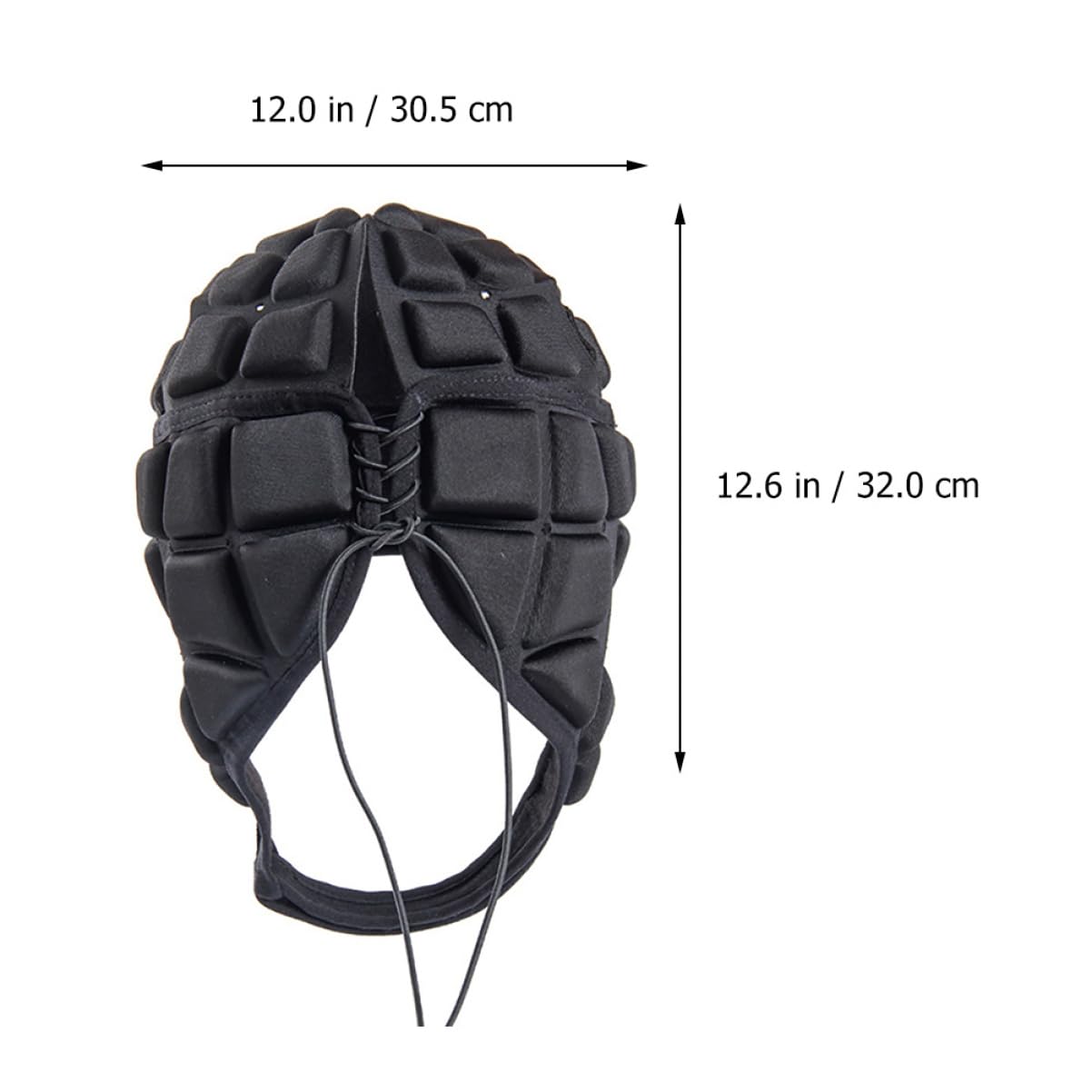 TOYANDONA Tappo Per La Testa Anticollisione Visori Casco Adulto Casco Da Rugby Per Caps Protettivo Protezione Della Testa Capo Guardia Copricapo Sportivo Black Poliestere