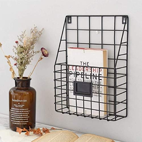 Holdfiturn Wall-Mounted Magazine Rack 30 * 25 * 10CM Metal Magazi...