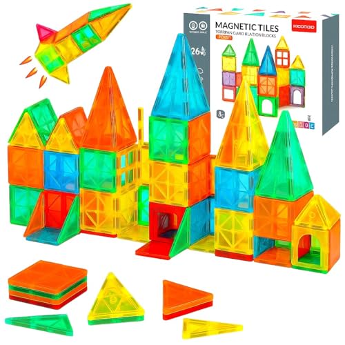 Image of Magnetic Building Tiles Construction Set, STEM Educational Learning Toy, Creative Magnetic Building Blocks for Kids, Boys & Girls, Multicolor (Pack of 8 Pcs)