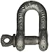 Chicago Hardware 20320 3 Carbon Screw Pin Chain Shackle, Galvanized, 2,000 lb. Working Load Limit, 3/8" Diameter