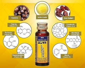 Yunker Energy & Health - 10 x 30ml - Nutrient tonic with six vitamins plant extracts & royal jelly