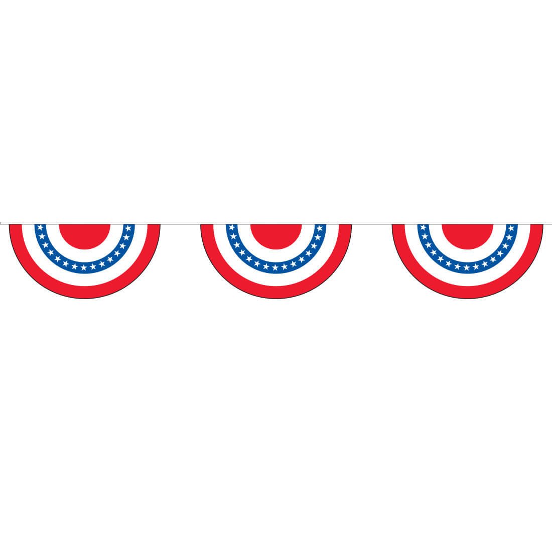 Flag and Banner International Signal Pennant - Nautical Pennants | Official Design | Decorative Maritime Outdoor Decor | Parties, Boats, Restaurants, Docks | Made in USA - Patriotic Fan String Pennants (60 ft. String w/ 20 12 x 24 in. fans)