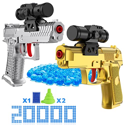 [2 Pack] Splatter Ball Gun Toys -Gel Ball Blaster Pistol, With 20000+ 6Mm Water Beads, Toy Gun For Outdoor Shooting Games Birthday Gift For Adult Youth 12+ #TOP3