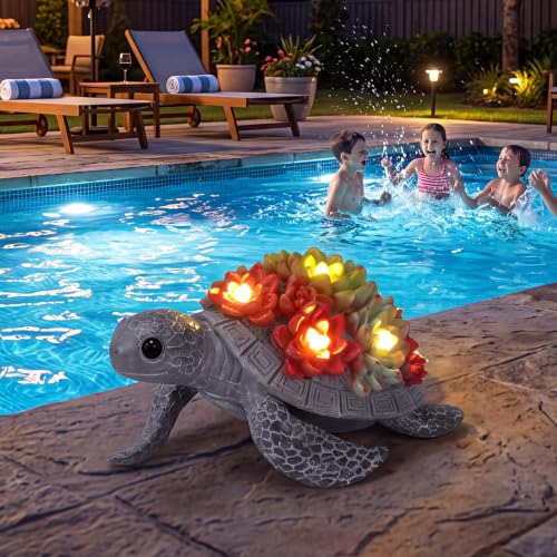 Lavezee Solar Turtle Garden Decor with Succulent-Outside Turtle Statue for Yard Patio Balcony Backyard Outdoor Decoration-Housewarming Christmas Birthday Gifts Women Mom Grandma - image 3