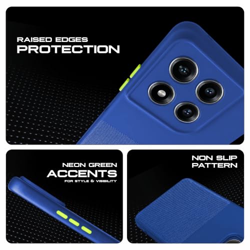 Image of AIBEX Premium Back Cover Case Compatible for Motorola G77 Power 5G / Motorola G37 5G / Motorola G37 Power 5G|Scratch & Drop Tested Shockproof Matte Texture Case with Soft Microfibre Lining - Blue