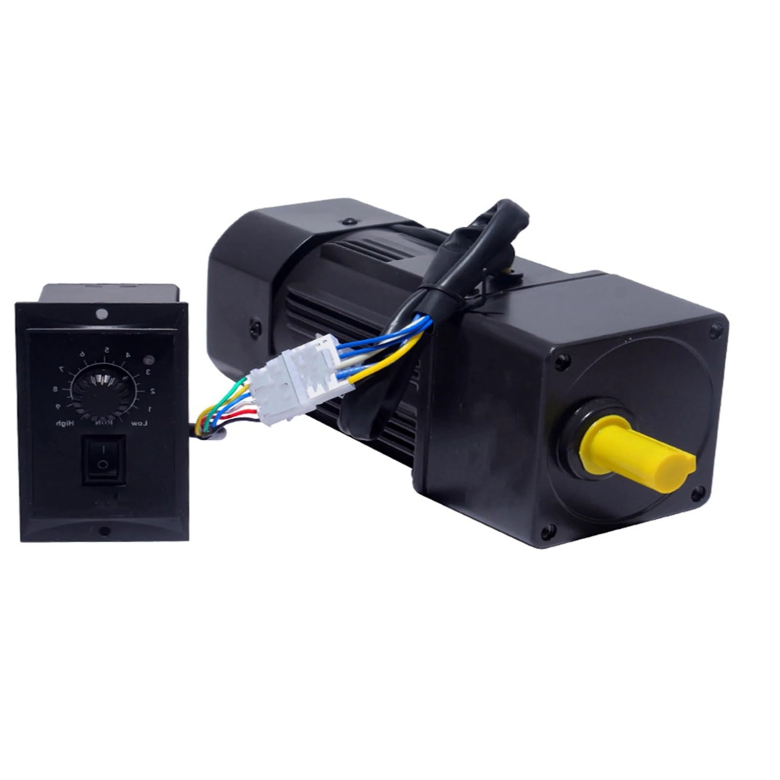 GTPBAO Speed Regulate 60W 220V AC Single Speed Adjustable Gear Motor with Speed Governer 1:500 to 1:3 Reducer Ratio Reversible Gear Motor Reducer(225rpm)