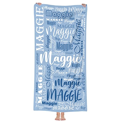 Nibesser Personalized Beach Towels With Names For Kids Adults Microfiber Quick Dry Custom Travel Beach Towel Sand Free Pool Towels Soft Bath Towels #TOP12