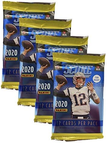 4 Pack Lot Of 2020 Score Football 12 Cards per pack - Black Parallels look for Burrow Chase Young Rookies Autographs Auto