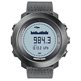NORTH EDGE Apache D Dive Watch for Men 50M Free Dive Computer, Digital Compass, Altimeter, Barometer, Step Counter, Waterproof Sports Watch Large Display Rechargeable Battery