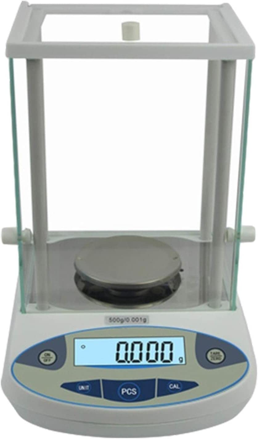Bilancia Elettronica Digitale di Precisione, Bilancia Analitica Ad Alta Precisione (0,001 G) con Parabrezza in Vetro, Ideale per Laboratori, Farmacie, Gioiellerie E Impianti Chimici.