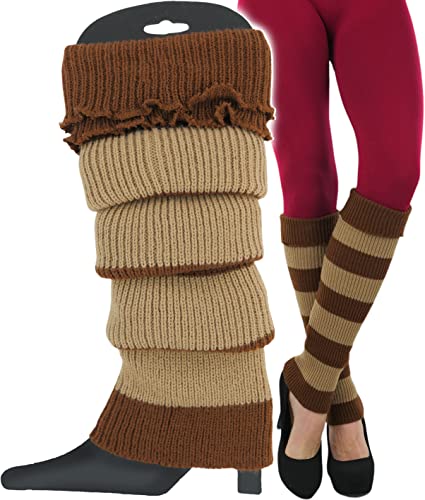 Image of ToBeInStyle Women's Long Over The Knee Leg Warmers Bright Thigh High