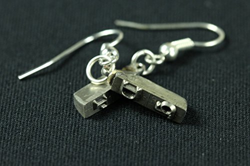 Type Hammer Earrings ABC Letters Name Initials Typewriter Keys Miniblings L+Choice, 2nd Letter:R
