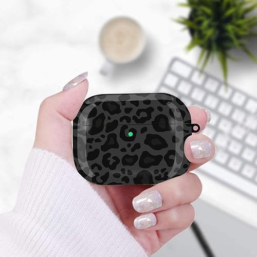 Miniatura 7 de Olytop - Funda protectora para Airpods Pro con diseño de leopardo diseño de leopardo diseño de lindos Airpods de piel dura para mujeres y niñas para