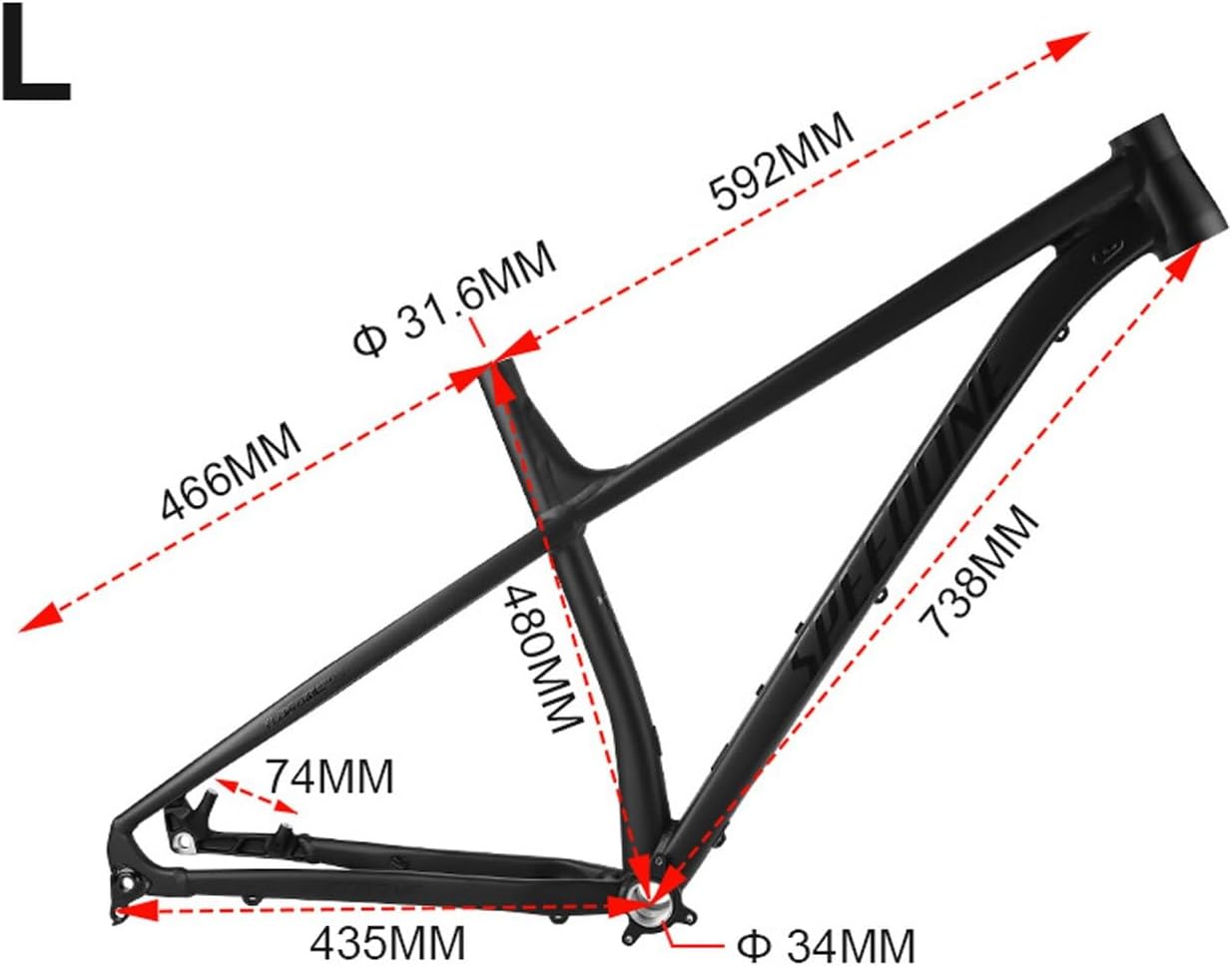Aluminum Alloy Mountain Bike Frame 29er Disc Brake XC Hardtail Bicycle Frames 148mm Thru Axle Frameset Internal Routing