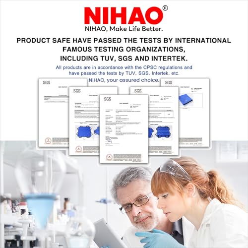 NIHAO Multipurpose Positioning Bed Pad with Reinforced Handles 48\" x 40\" Bed Transfer Sheet Patient Lifting Mat for Turning, Repositioning Washable & Reusable Draw Sheet for Hospital & Home, Blue
