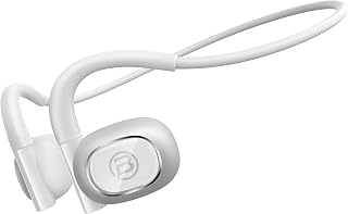 BUGANI Open Ear Headphones Wireless Bluetooth, Touch Control Running Wireless Headphones for Workout, Earphones Wireless Bluetooth 5.3, Conduction Headphonesh with Clear Talk, 8 Hours Playtime White