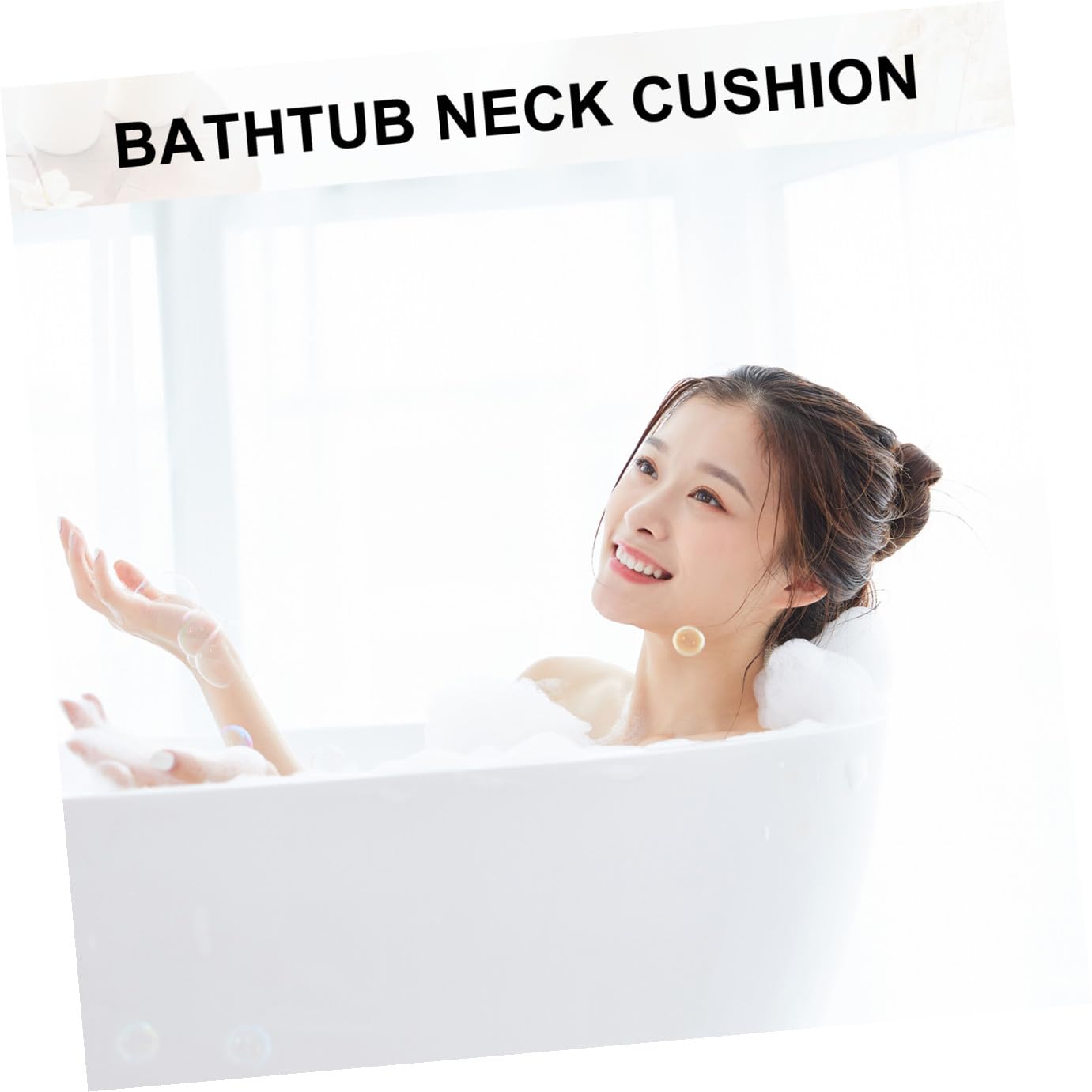 GALPADA Cuscino da Vasca da Bagno in Pu Bianco Ventosa, Resistente e Morbido, Accessorio per Bagno per Famiglie e Saloni di Bellezza