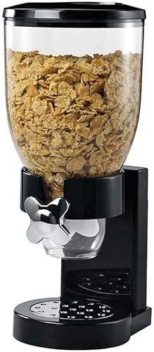 Generico Dispenser Cereali Singolo Dosatore Distributore Erogatore Storage Pasta Caramelle Dolci Frutta Secca con Rotella Contenitore da 3,5 lt e manopola dosatrici Interno