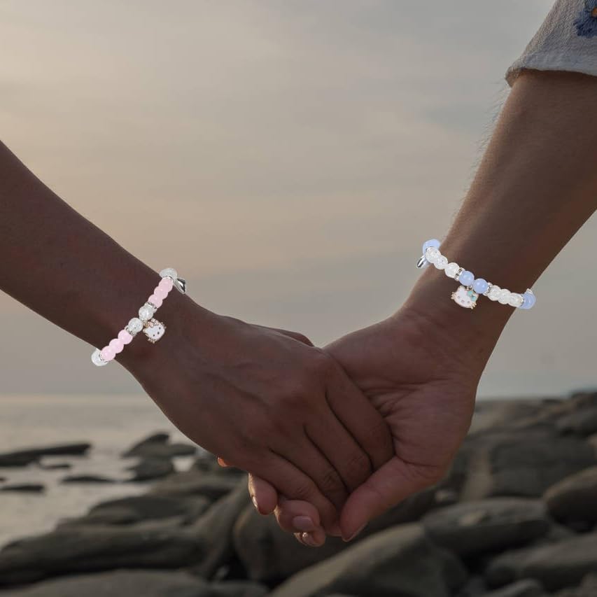 Miniatura 2 de SacXand Matching Bracelets for Couples Kitty Friendship braclets for best friends bf and gf Halloween Christmas Jewelry Gifts for Women Men Girls