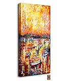 cuadros oleo abstractos Este colorido cuadro con motivos otoñales creará un ambiente cálido y confortable en tu casa a cualquiera época del año. Y la imagen de un puerto tranquilo, creada en una manera tan realista, creará un estado de ánimo relajado y apacible por las tardes después de un día laboral agotador.