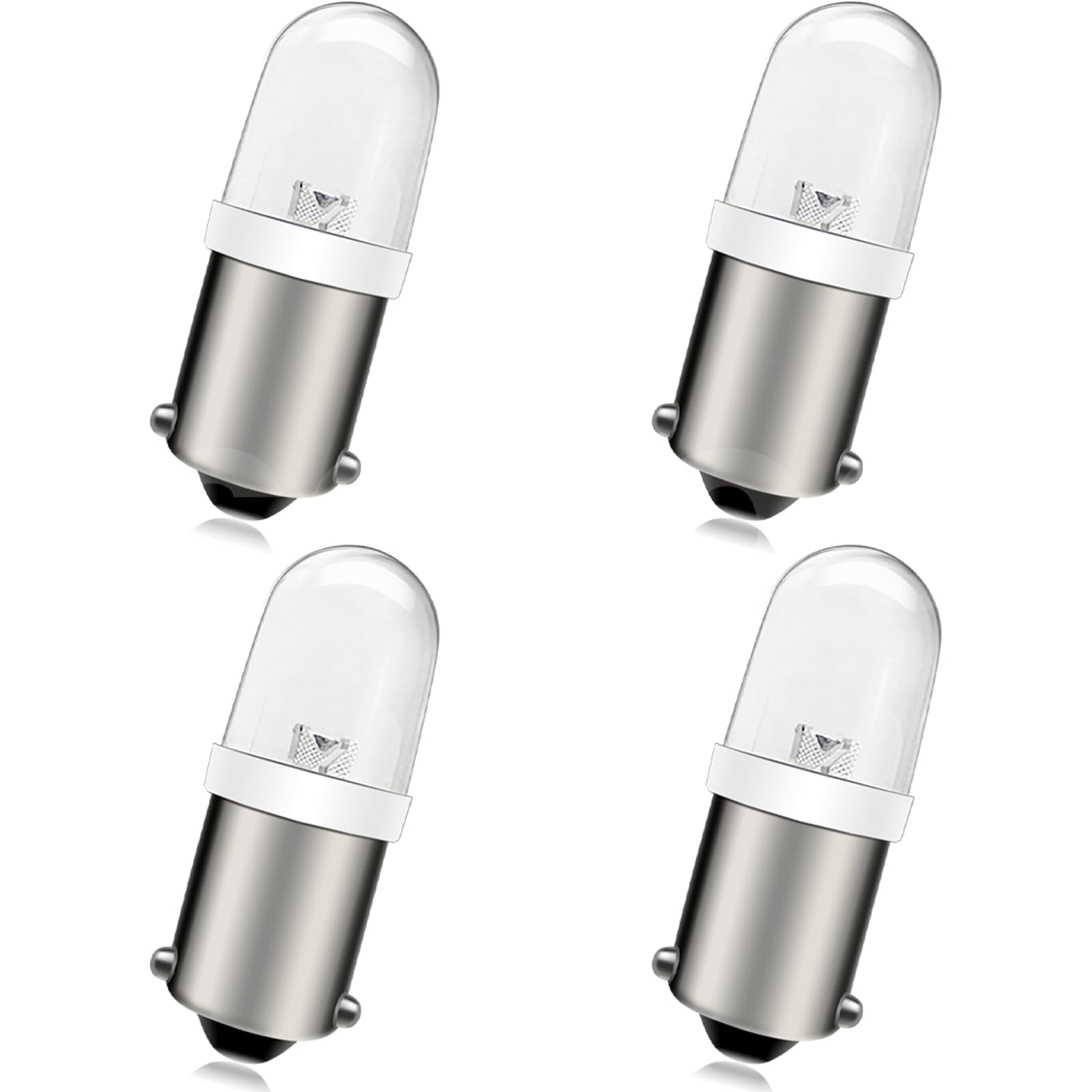SOFOC BA9S 240V LED Bulb White for Appliance, Industrial Equipment, Arcade Machine Indicator & Commercial Sign Backlighting 4Pcs