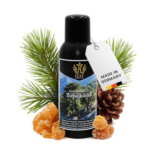 HAF Saunaaufguss Zirbelkiefer 100 ml - Sauna Aufgussmittel mit natürlichen ätherischen Ölen - Saunaduft ohne künstliche Zusätze - Saunaöl als Konzentrat für intensiven & langhaltenden Duft