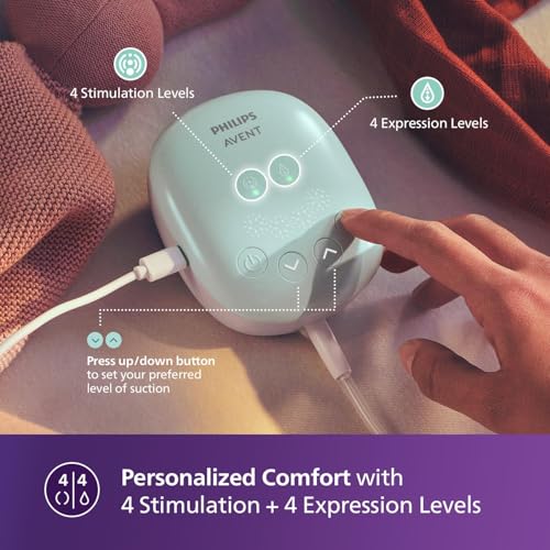 Image of Philips Avent Essential Manual Breast pump SCF417 /11 | Easy Silicone massage cushion & Ergonomic handle, Soft & Gentle, BPA Free (Pump + 260ml Natural Airvent Bottle Single)