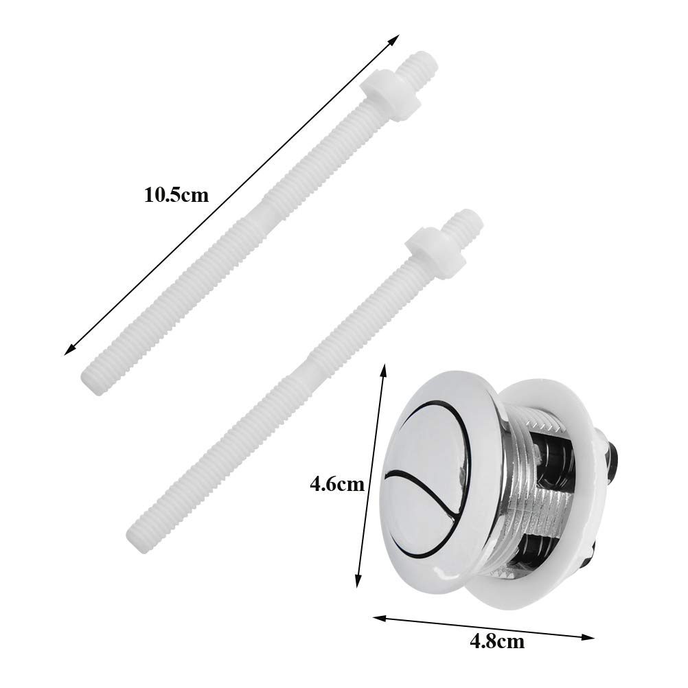 Lntyq Bouton De Chasse D'eau, Bouton Poussoir De 38 Mm Pour Salle De Bain Et WC Dispositif D'économie D'eau - Convient Pour Réservoir De Toilette,Réparation De Réservoir D'eau - Lot De 1