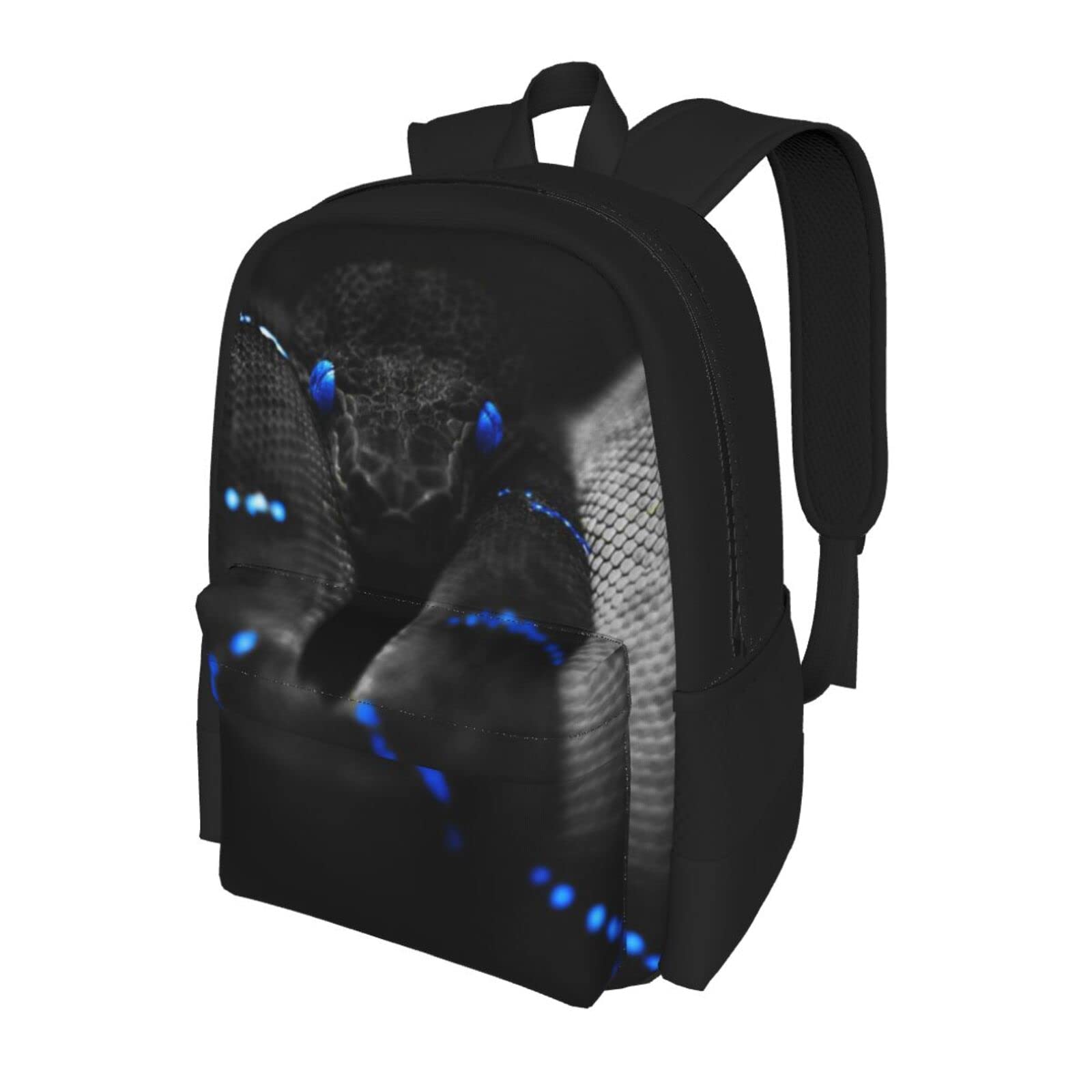 Sac à dos serpent 3D pour homme et femme - Sac à dos de voyage, de sport, d'école pour enfants, filles, garçons, noir, Noir , taille unique