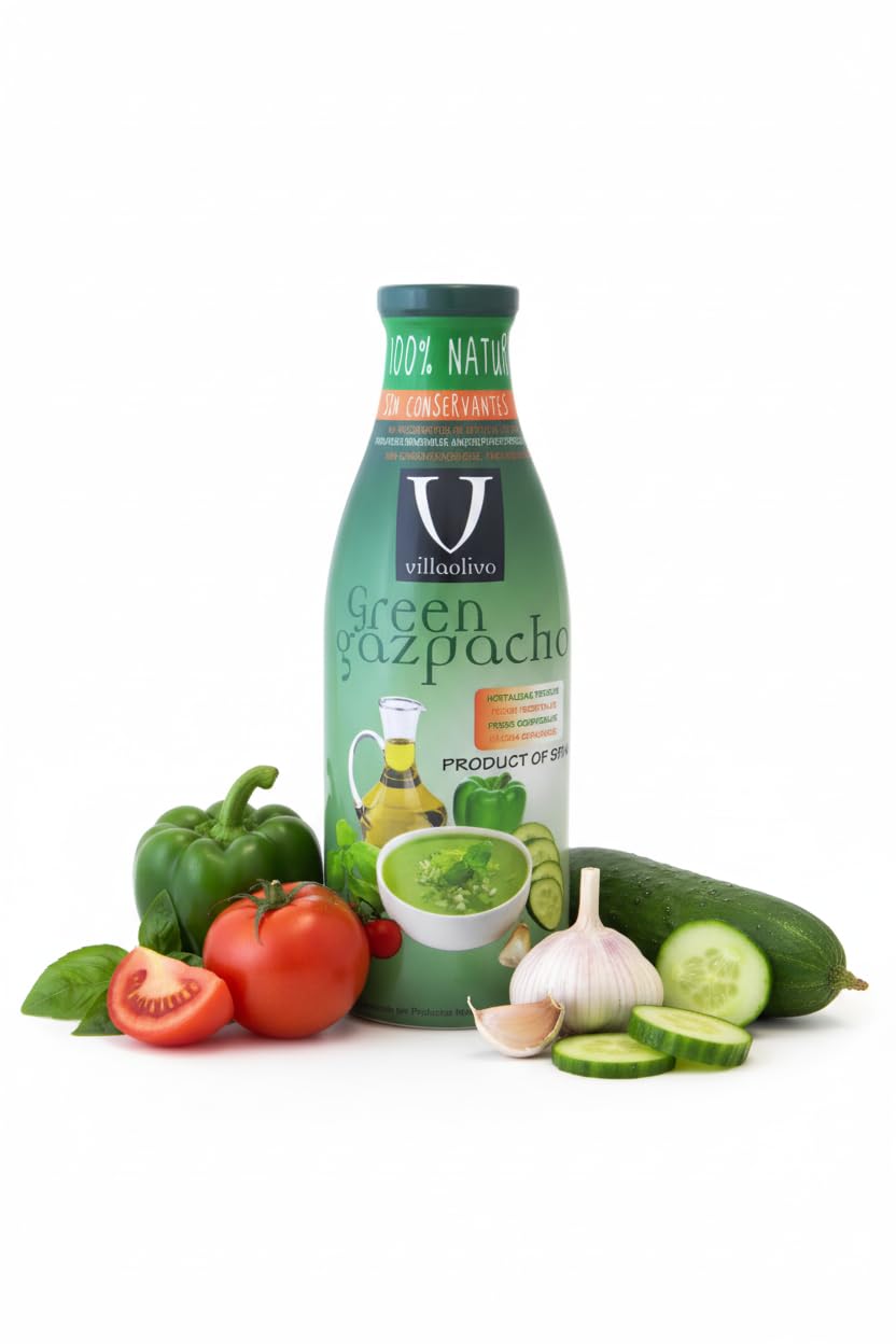 Villaolivo Pack Gazpachos y Salmorejos 1L (6 Botellas) Bio y Tradicional 100% Natural Sin Conservantes