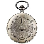 BOSHIYA-Vintage-Quartz-Pocket-Classic-Watch-Arabic-Numerals-Scale-Watch-with-Chain-for-Xmas-Fathers-Birthday-Anniversary-Day-Gift-scarecrow-Bronze-Vintage-Quartz-Pocket-Watch