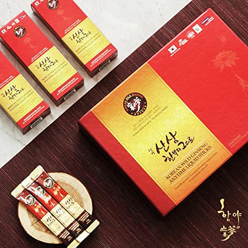 Kpurity Korean Wild Red Ginseng Anytime Liquid Sticks Extract 12Ml X 30 Packs Premium Health Supplement (1 Box - 30 Packs) #TOP1