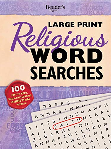 Reader's Digest Large Print Religious Word Search: 100 Easy-to-read Brain-challenging Christian puzzles (Readers Digest Puzzles)