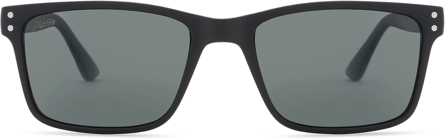 Hobie - Flats Polarized Sunglasses - Outdoor Sunglasses with HydroClean Lenses for Men and Women - Grey Lenses/Satin Black Frame