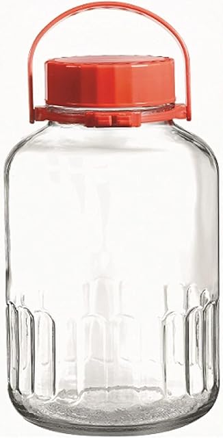 Easy Shopping® Large Pickle Jars Preserve Jars Airtight 3L 5L & 8 Litre Food Liquid Storage Clear Glass Jar Container Biscuits Jam Butter Sweet Jar with Screw Lid (3 Litre)