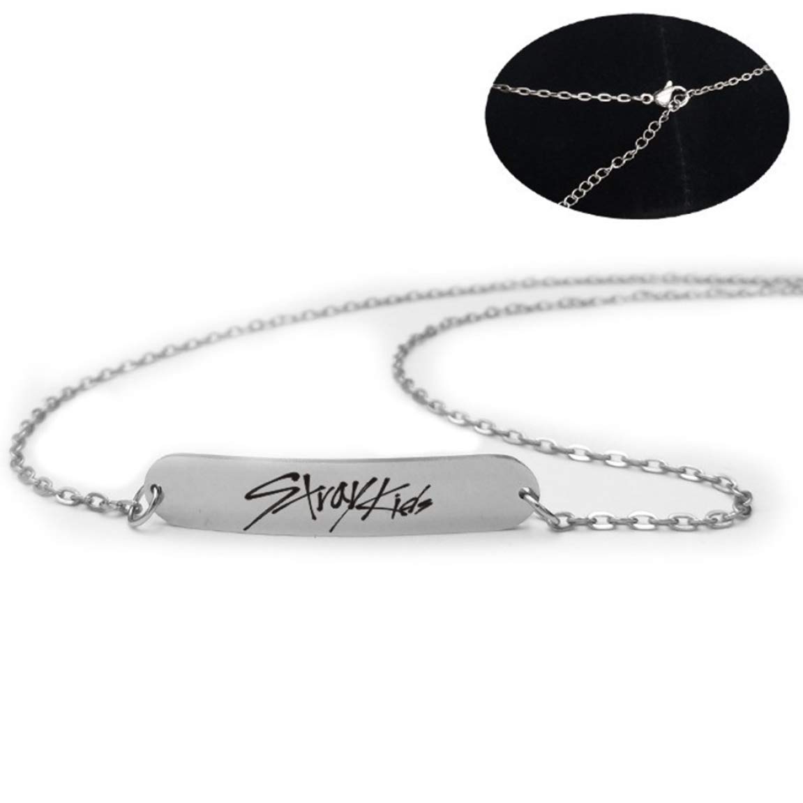Reliable Kpop Straykids Stray Kids Pendant Necklace Fashion Jewelry Silver Titanium Chain Necklaces & Pendants Highlight Your Collarbone(None The Necklace Number 10.)