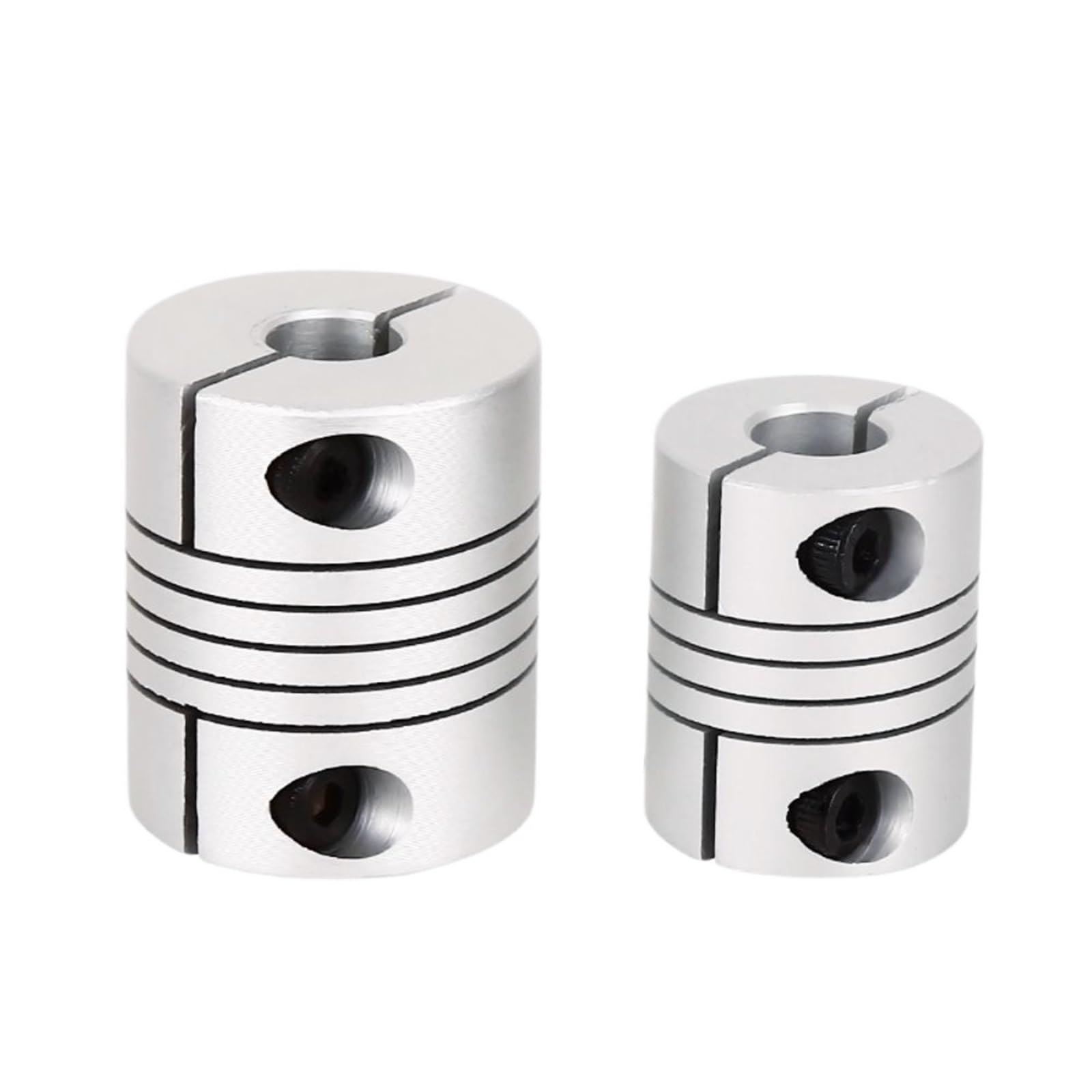 1 unidad de acoplamiento elástico de bobinado for impresora 3D de aleación de aluminio D25L30 5/6/6,35/7/8/10/11/12 mm con tornillo de sujeción superior y codificador.(6.35x7)