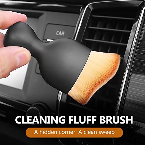 Cueclue Pack-1 Car Interior Cleaning Soft Brush, Auto Crevice Dust Brush, Car Scratch Free Detailing Brush, Universal For Auto Dashboard, Air Conditioner Vents, Computer (Yellow) #TOP1