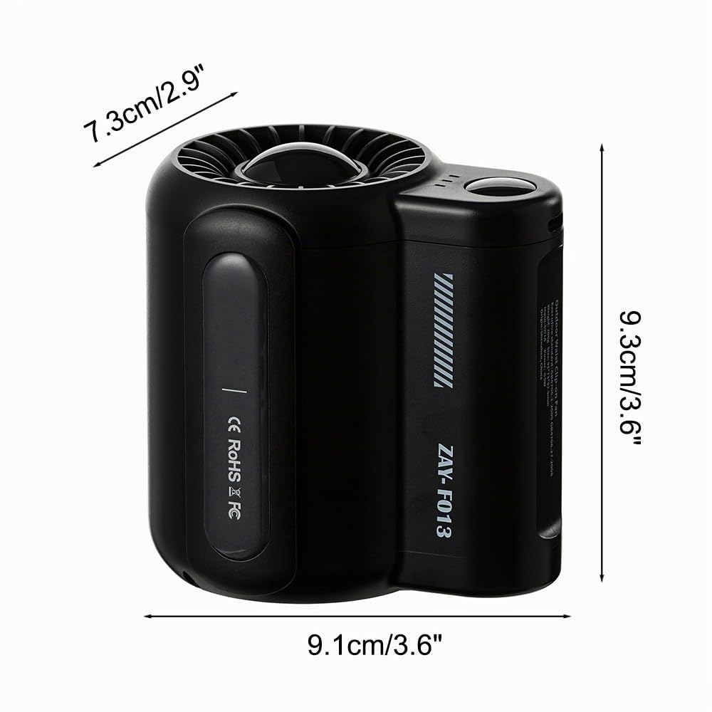 DONGKER Ventilateur Portable a Pince a la Taille,Ventilateur a Pince Cool Sous la Chemise,3 Vitesses,Puissant,4500 MAh,Rechargeable Par USB,Refroidissement 24 H et Prévention des Coups de Chaleur