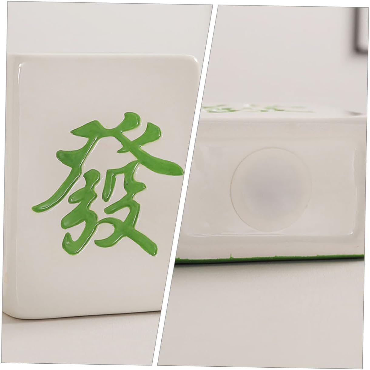 Mahjong Design Ceramic Piggy Bank Savings Box for Adults Coin Holder Money Storage Container Compact and Lovely Bedroom Decor