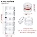 Hipiwe 8 Sets 5 Layers Clear Plastic Round Storage Jars Jewelry Bead Storage Containers Small Travel Sample Jar Pots for Sewing Pills Nail Art Craft Accessories