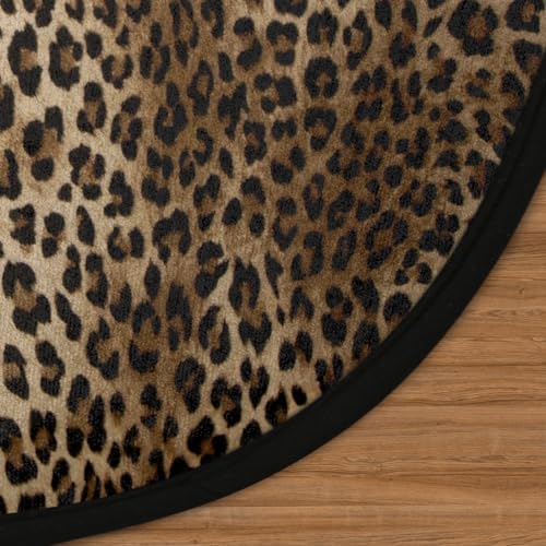 Tapete redondo decorativo con estampado animal miniatura 4