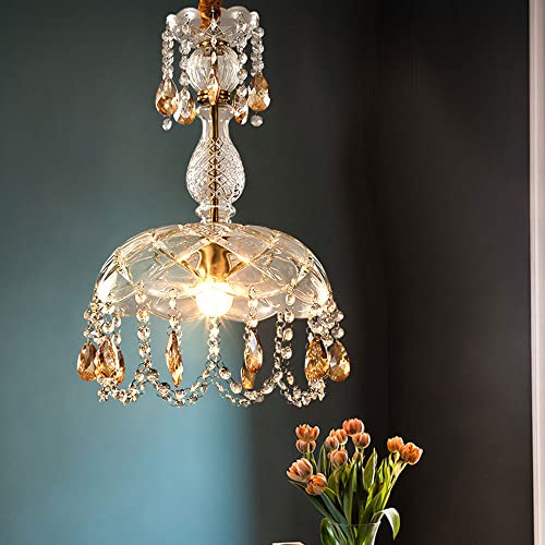 Lampe suspendue cristal pour valoriser un plafond bas - 6
