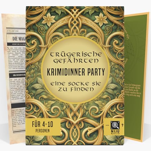 Fantasy Krimidinner für Zuhause - 4 bis 10 Personen - Trügerische Gefährten - Das spannende Krimi Partyspiel ab 15 Jahren - Ideal für Deine Krimi Dinner Party