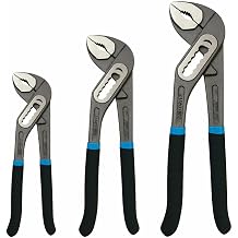 3-Piece Heavy Duty Plumbing Cobra Pliers Set & Groove Joint Pliers Set 7", 10", 12". Features Adjustable Water Pump Design with Double Color Non-Slip Grip for Professional Mechanical Work
