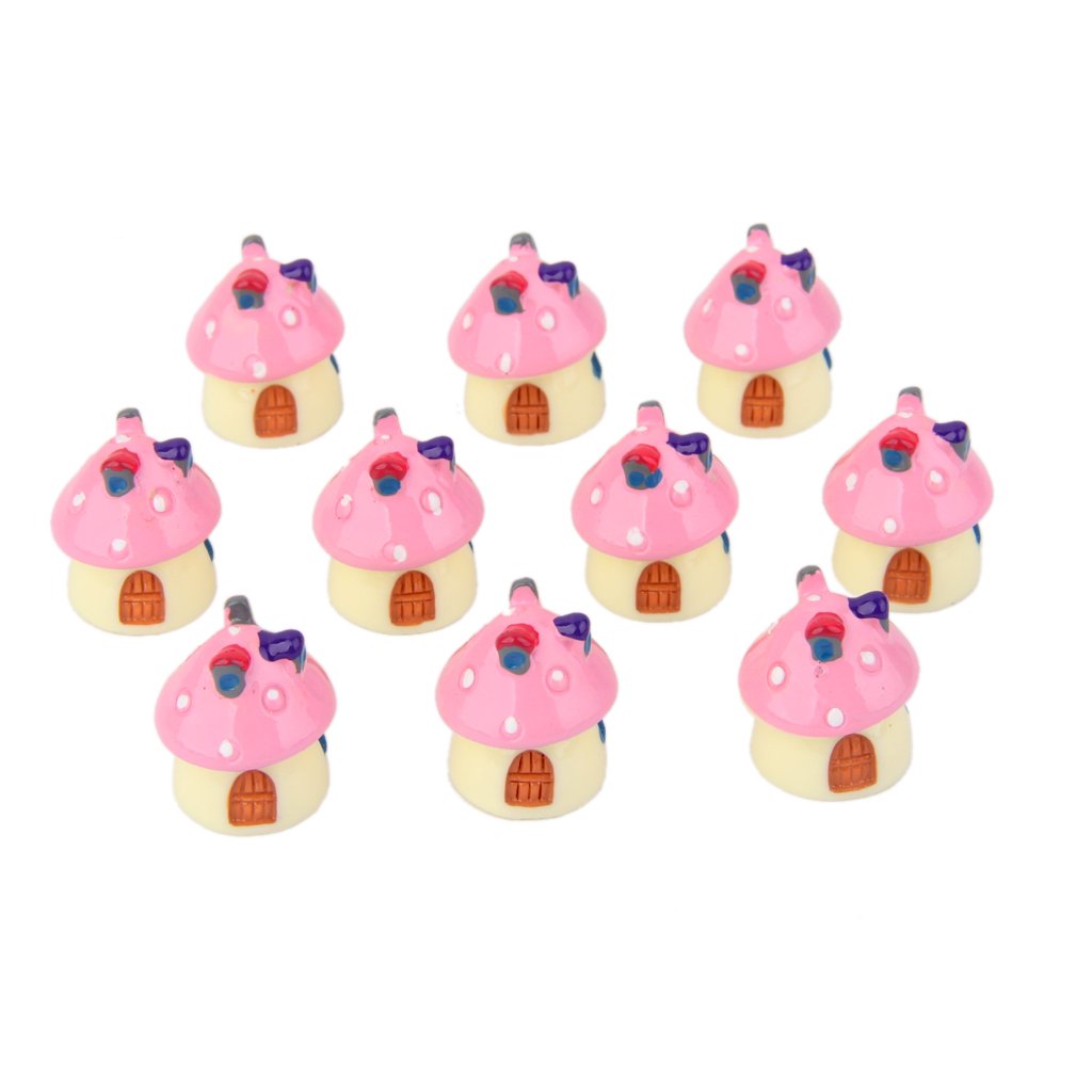 Calandis® 10X Miniature Resin Mushroom Houses Micro Landscape Craft DIY Decor Xs Pink | Statues & Lawn Ornaments | Garden D?©cor | Yard, Garden & Outdoor Living | Home & Garden-image-42