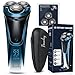 Rasierer Herren Elektrisch Snapbuy/Mit 3er Ersatzköpfen/Nass- und Trockenrasierer/Elektrorasi... mit Pop-up Trimmer / 99 Min. Laufzeit/Bartschneider/LED Anzeige/Reiseetui