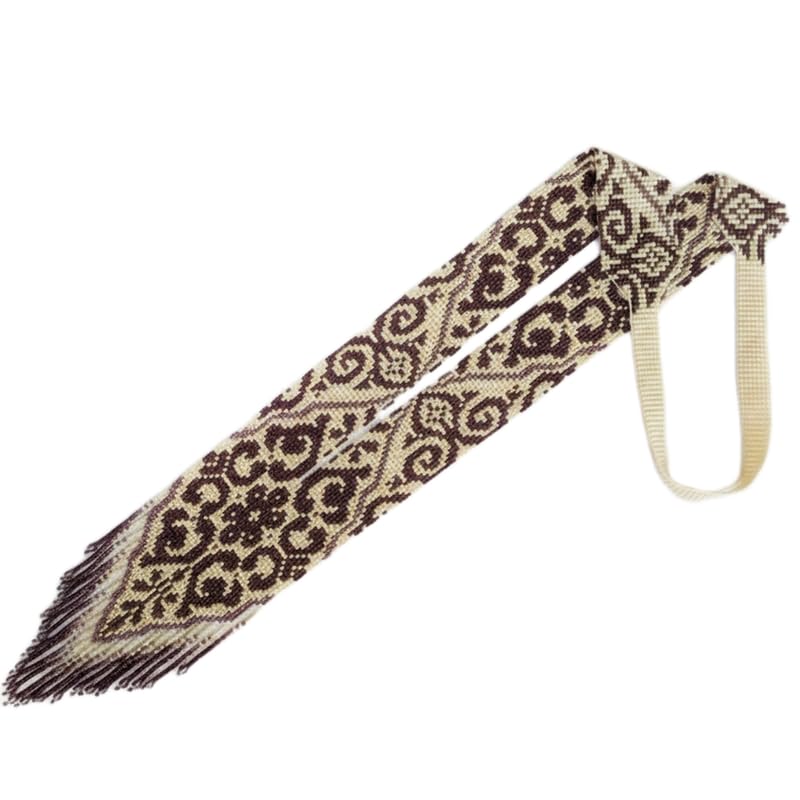 Collier Gerdan ukrainien perles rocaille multicolores