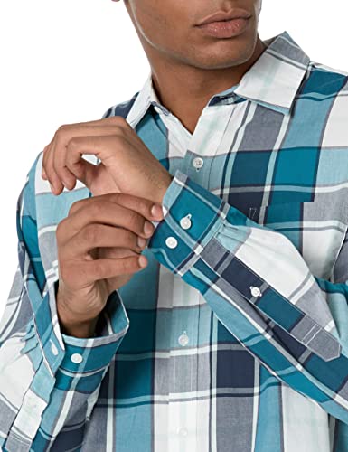 Image of Amazon Essentials Men's Regular-Fit Long-Sleeve Casual Poplin Shirt, Button Front, Business Casual, Collared